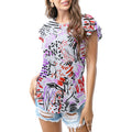 Abstract multicolour strokes T - shirt