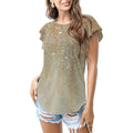 Golden shimmer gradient T - shirt