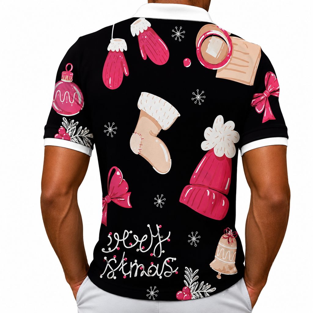 Merry Christmas Special Edition Polo Zipper T-shirts