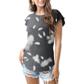 Charcoal grey feathers T - shirt
