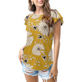 Mustard floral burst T - shirt