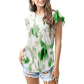 Green abstract tie-dye T - shirt