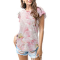 Soft pink floral T - shirt