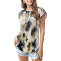 Neutral abstract splash T - shirt