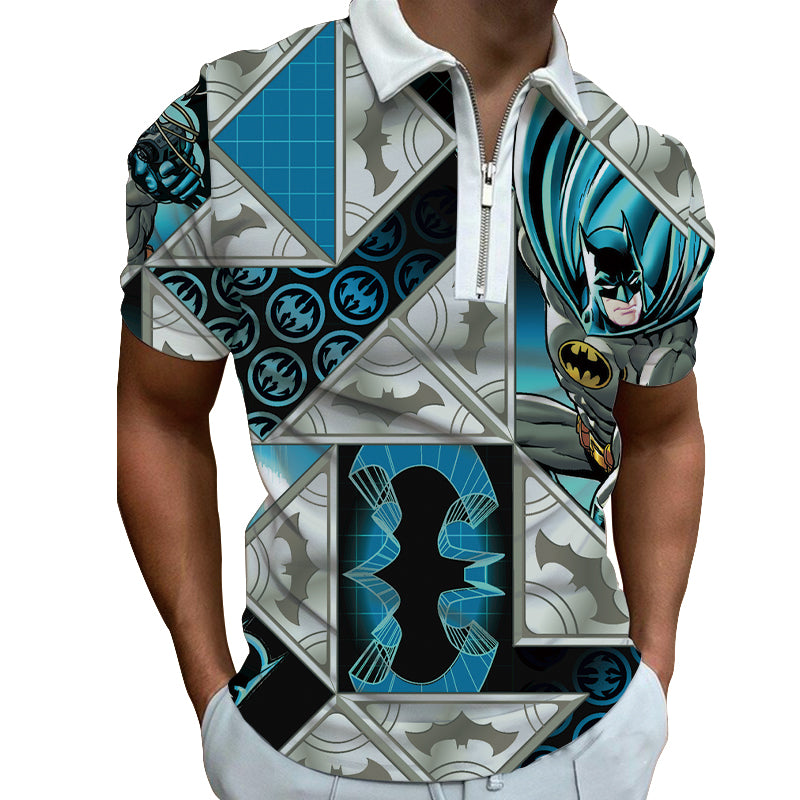 Blue Batman Special Edition Polo Zipper T-shirts