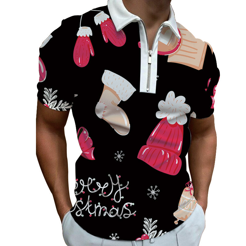 Merry Christmas Special Edition Polo Zipper T-shirts