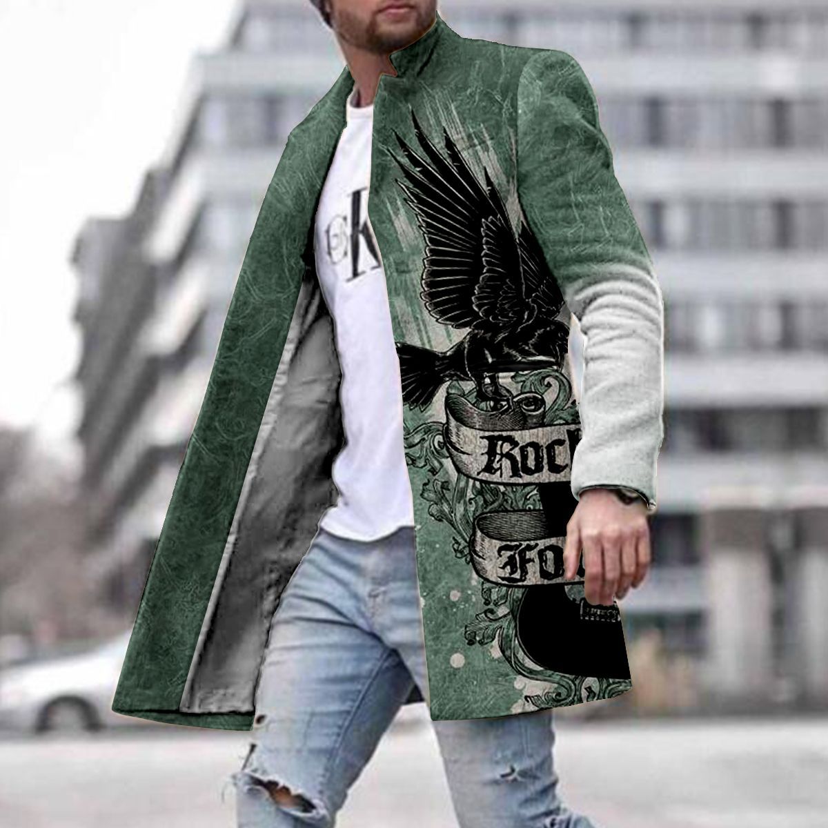 Green rock graphic