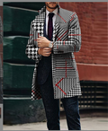 Black-white houndstooth plaid