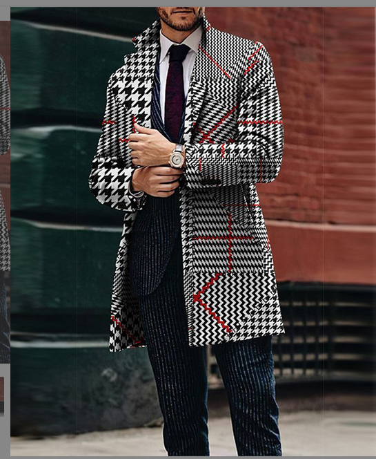 Black-white houndstooth plaid