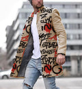 Beige graffiti lettering