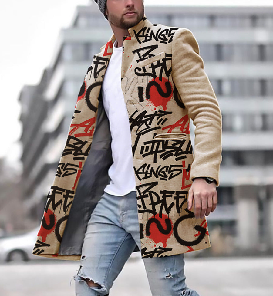 Beige graffiti lettering
