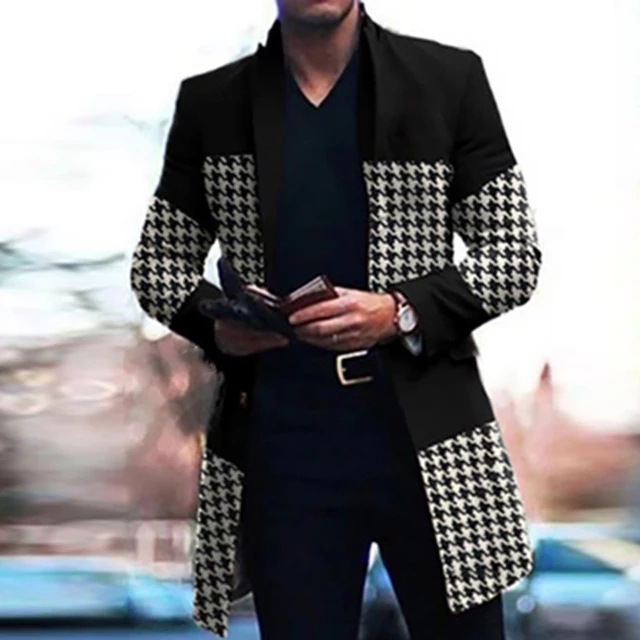 Black houndstooth contrast