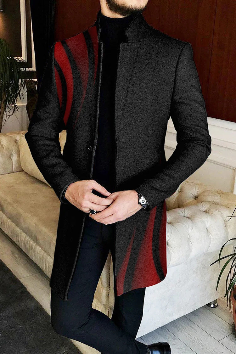Black red wave-pattern