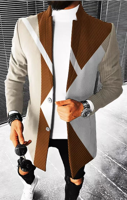 Beige brown geometric