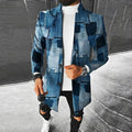 Blue patchwork denim