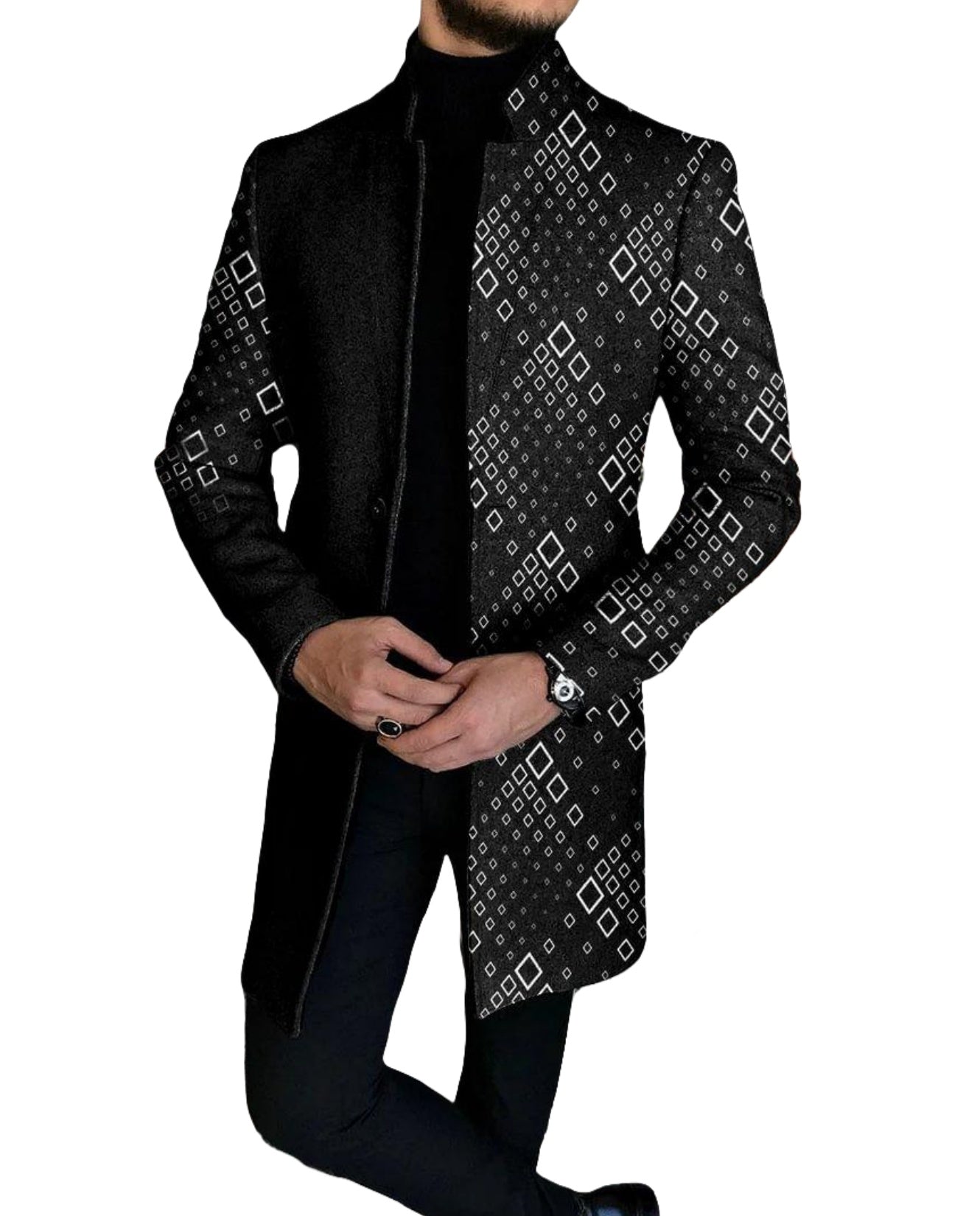 Black geometric pattern