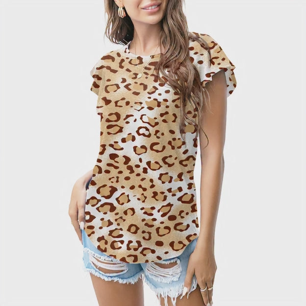 Classic beige leopard T - shirt