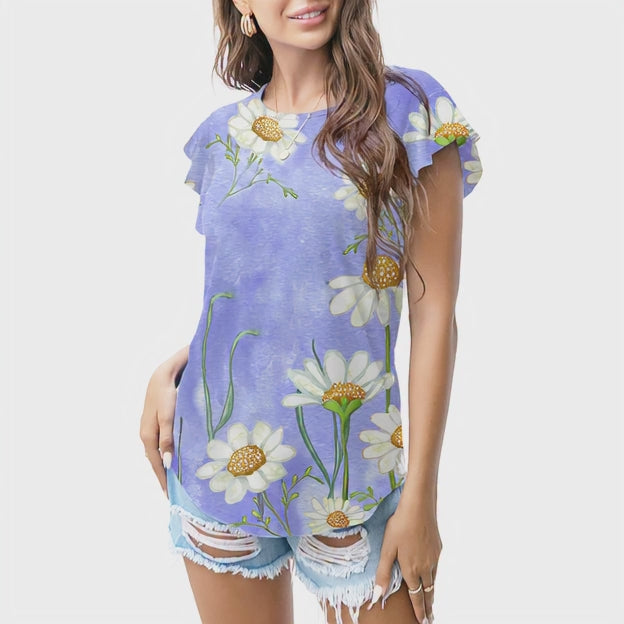 Lavender daisy bloom T - shirt