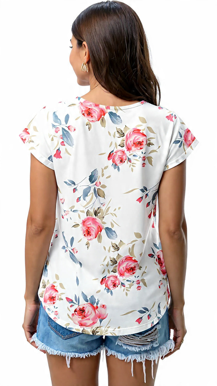 White rose blossom T - shirt